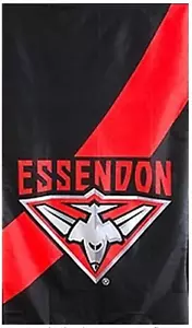 Essendon Bombers Equipo Logo Oficial AFL Equipo Capa Pared Bandera Bandera Bandera 150cm x 90cm - Imagen 1 de 1