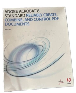 Adobe Acrobat 8 Standard English Ver. Combine & Control PDF Documents for Window - Picture 1 of 4