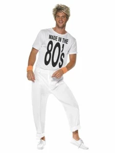 NEW Men's Made in The 80's Costume 1980s Eighties Smiffy's Adults Fancy Dress - Picture 1 of 2