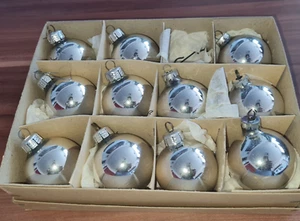 Konvolut: DDR - Weihnachtskugeln, silbern - Bild 1 von 3