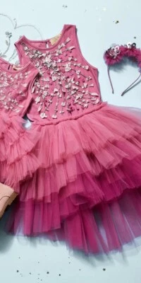 Vestido Tutu du Monde Niña Hi Lo - Color Morera - Talla 10-11 Foto 1 de 4