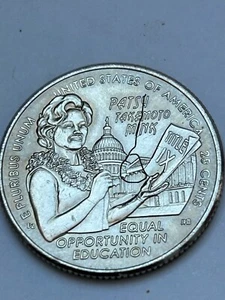 Error 2024-D PATSY TAKEMOTO MINK  Quarter #77 on South Wing of Capitol building - Picture 1 of 4