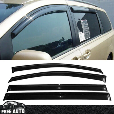 For 11-20 Toyota Sienna Acrylic Window Visor Sun Rain Deflector Guard 4PCS Set - Image 1 of 4