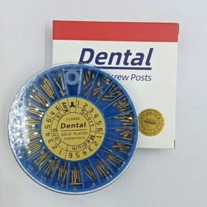 Dental Conical Screw Posts Gold plated/Pure titanium/Stainless steel 120Pcs/Box - Picture 1 of 11