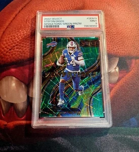 Stefon Diggs - Panini Select 2022 Sensations /5 Green - PSA9 - POP2 -NONE HIGHER - Bild 1 von 2