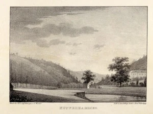 GREIZ DER KUPFERHAMMER orig.Litho.C.Werner b Weber 1840 ca. - Foto 1 di 3