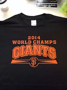 T-shirt SF GIANTS 2014 WORLD CHAMPIONS 3XL-Med serie San Francisco arancione rosa - Foto 1 di 7