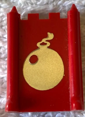 1970 Vintage Stratego Red Bomb Game Piece Token Replacement Part - Image 1 of 2
