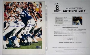 Johnny Unitas Auto Autograph Signed Photo Beckett BAS 3809 - Picture 1 of 2
