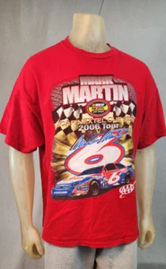 USED Nascar 2006 Mark Martin XL XLARGE Red Graphic Crew Neck Short Slv Shirt Top - Picture 1 of 6