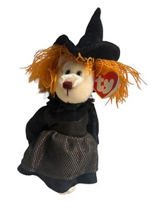 Hagatha Witch Bear Beanie Babies Jointed Retired Vintage 2000 8" - Picture 1 of 5