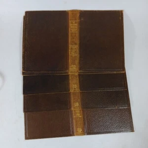 Antique Brown Leather Book Covers Journal Craft Encyclopedia Lot of 5 #3 - Picture 1 of 11