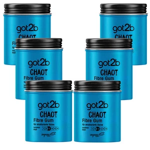 Schwarzkopf Got2b Chaot 6X 100Ml Modeling Fibre Gum Light Hold 3 Vegan - Picture 1 of 7
