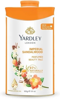 Yardley London Perfumed Talc Sandalwood 100g - Image 1 of 4