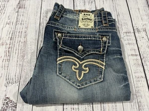 Pantalones de mezclilla para hombre Rock Revival talla 42 X 34 Tucker Alt rectos excelente estado - Imagen 1 de 10