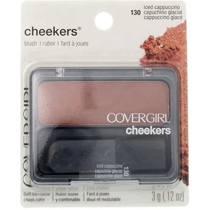 2 Pack CoverGirl Cheekers Powder Blush, Iced Cappuccino 130, 0.12 oz - Picture 1 of 2