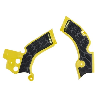 Acerbis X-Grip Frame Guards Yellow/Black For Suzuki RMZ250 2015-2018 - Image 1 of 2