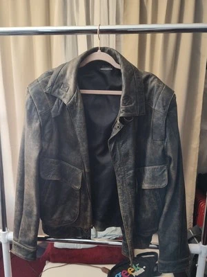 mens Distressed vintage bikers/aviator jacket - Image 1 of 4