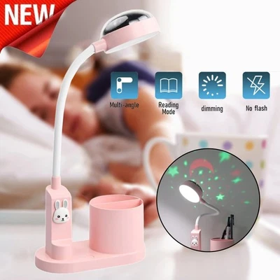 Kinder Schreibtischlampe Nachttischlampe mit Stifthalter Dimmbare LED Tischlampe - Bild 1 von 4