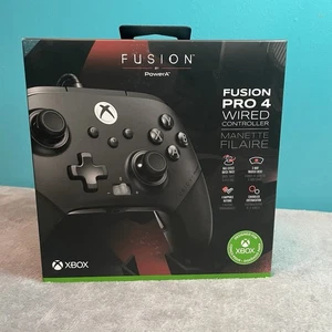 New Sealed XBox PowerA FUSION Pro4 Wired Controller Series X|S, gamepad, Black - Picture 1 of 11