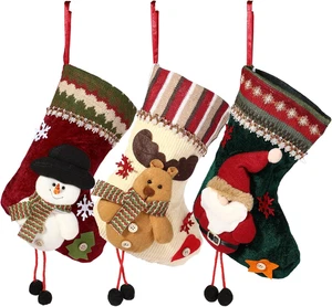 Nikolausstrumpf 3er Set Weihnachtsstrümpfe zum Befüllen und Aufhängen - Bild 1 von 14