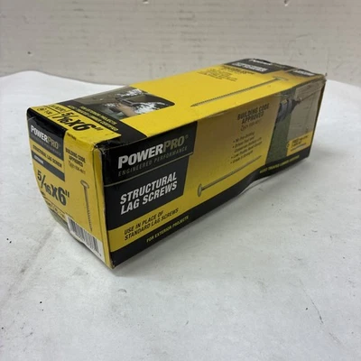 Tornillos retardantes Power Pro, #5/16 x 6, caja de 24 T-30 Foto 1 de 2