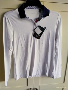 Chervo Ladies Pique White Long Sleeve Golf Polo UK 8 , BNWT - Picture 1 of 5