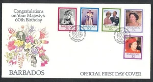 Barbados 1986, Queen Elisabeth, 60th Birthday, FDC - Picture 1 of 1