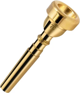 7C Trumpet Mouthpiece - Gold Plated Brass Compatible with Beginners and Professi - Picture 1 of 12