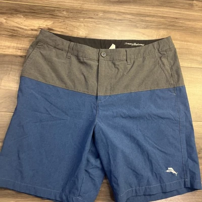 Pantalones Cortos Chinos Tommy Bahama Island Para Hombre 36 Azul Gris Pescado Cordón Zona Exterior Foto 1 de 4