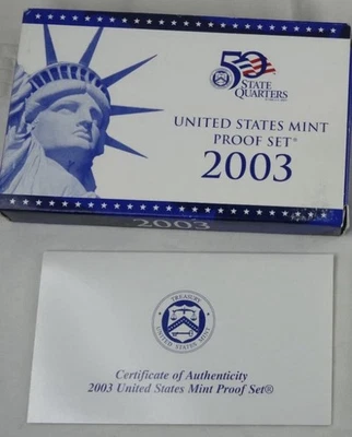 2003-S US Mint Proof Set 10 Coin Set OGP Original Government Packaging COA - Image 1 of 4
