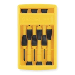 STANLEY 66-052 Precision Screwdriver Set,Sl/Ph,6 pcs. 3PY38 - Picture 1 of 1