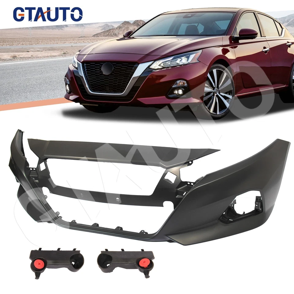 For 2019-2022 Nissan Altima S SL SR SV Primed Front Bumper Cover With Brackets Foto 1 de 4