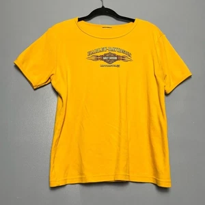 Harley-Davidson Vintage Women’s Y2K Tulsa OK Yellow T-Shirt Damen Gr. L/XL - Bild 1 von 6