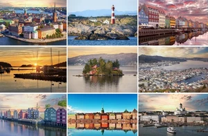 Postkarten Skandinavien: Fotos Bilder Norwegen Schweden Dänemark Stockholm - Bild 1 von 10