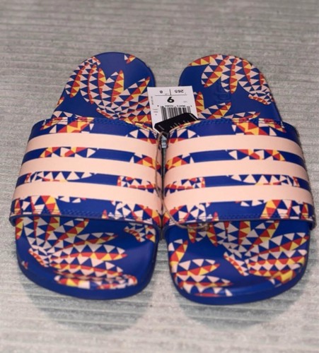 Nuovi SANDALI ADIDAS ADILETTE COMFORT donna slide slip on blu tropicale taglia 9