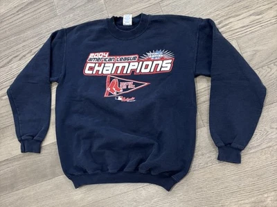 Vintage Y2K 2004 Boston Red Sox World Series Champions Crewneck Sweatshirt M USA - Image 1 of 4
