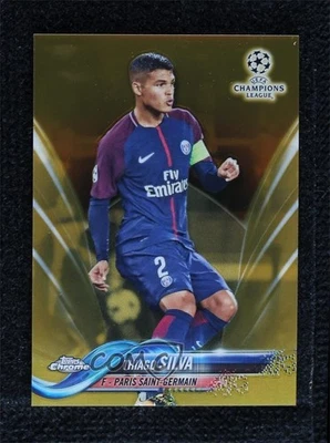 2017-18 Topps Chrome UCL Gold Refractor /50 Thiago Silva #56 - Image 1 of 2