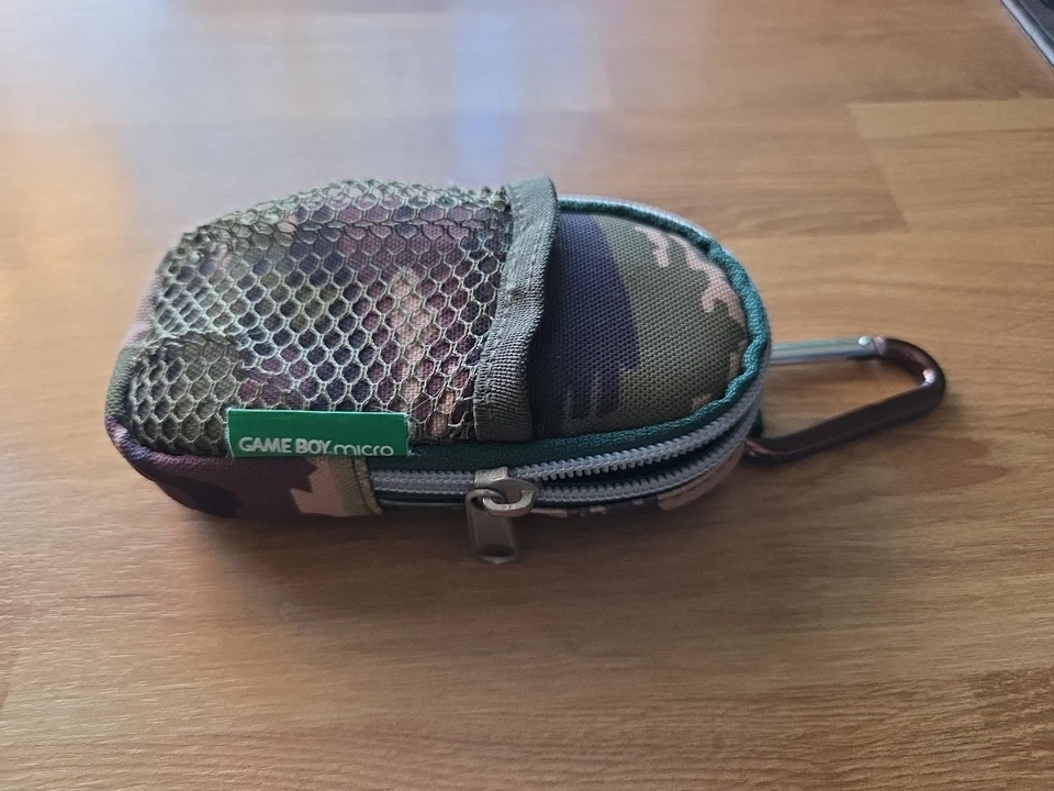 Official Nintendo Game Boy GameBoy micro Carrying Case CAMOUFLAGE gba pouch logo - Image 1 of 4