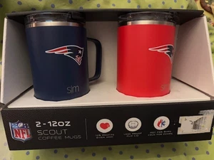 Simple Modern NEW ENGLAND PATRIOTS Scout Coffee Mugs (2pk, 12 oz), NFL - NEW - Picture 1 of 3