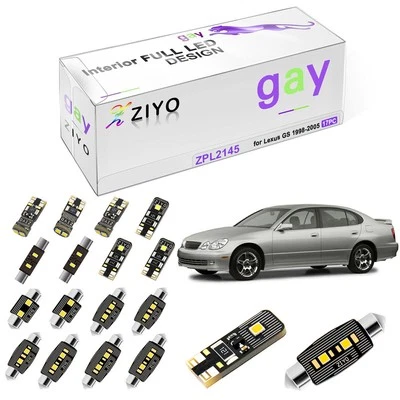 LED Light Bulbs White Interior Light Kit for Lexus GS300 GS400 GS430 1998-2005 - Image 1 of 4