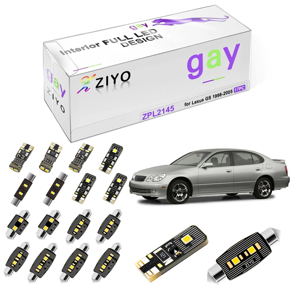 LED Light Bulbs White Interior Light Kit for Lexus GS300 GS400 GS430 1998-2005 - Image 1 of 4