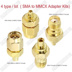 4 Typ / partia SMA do MMCX Typ wtyczka wtyczka żeńska Jack Adapter RF Zestaw złączy koncentrycznych - Zdjęcie 1 z 5