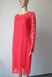 Laurel Spitzenkleid aus hochwertiger Guipure-Spitze in rot, Größe 40 - Bild 1 von 10
