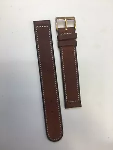 Vintage Pigskin Leather Watch Strap British Hand Made 1950s Sewn End 16mm N.O.S. - Picture 1 of 9