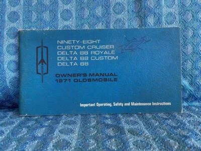 1971 Oldsmobile Original Owners Manual 98, Delta 88, Royal & Custom Cruiser - Изображение 1 из 4