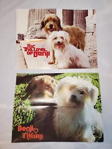 Vintage 1974 & 1977 Xerox FOR THE LOVE OF BENJI & Benji Love Tiffany Poster Lot - Picture 1 of 9