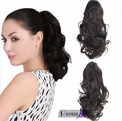 Body Wave Real Human Hair Ponytails Hairpiece Claw Clip Ponytail Hair Extensions - Image 1 of 4