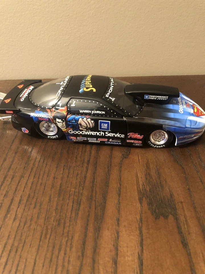 1999 WARREN JOHNSON "SUPERMAN"  1:24 NHRA PONTIAC FIREBIRD PRO STOCK DIE CAST - Image 1 of 3