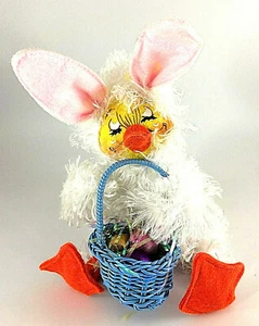 Annalee 6” Duck Dressed as a Bunny Rabbit with Easter Eggs Doll 2010 ~ #200710 - Picture 1 of 5